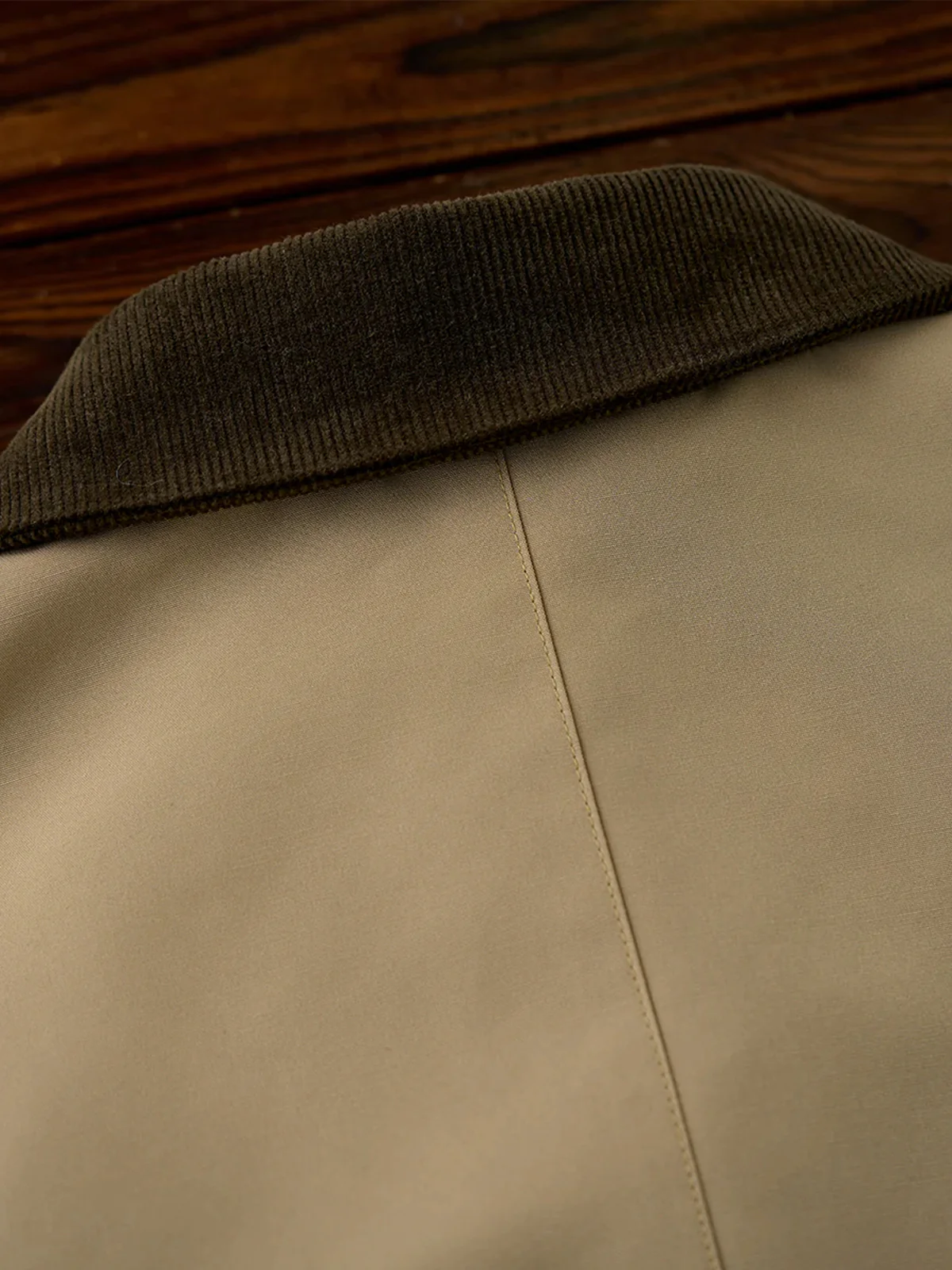 Corduroy Collar Functional Balmacaan Coat - Image 8