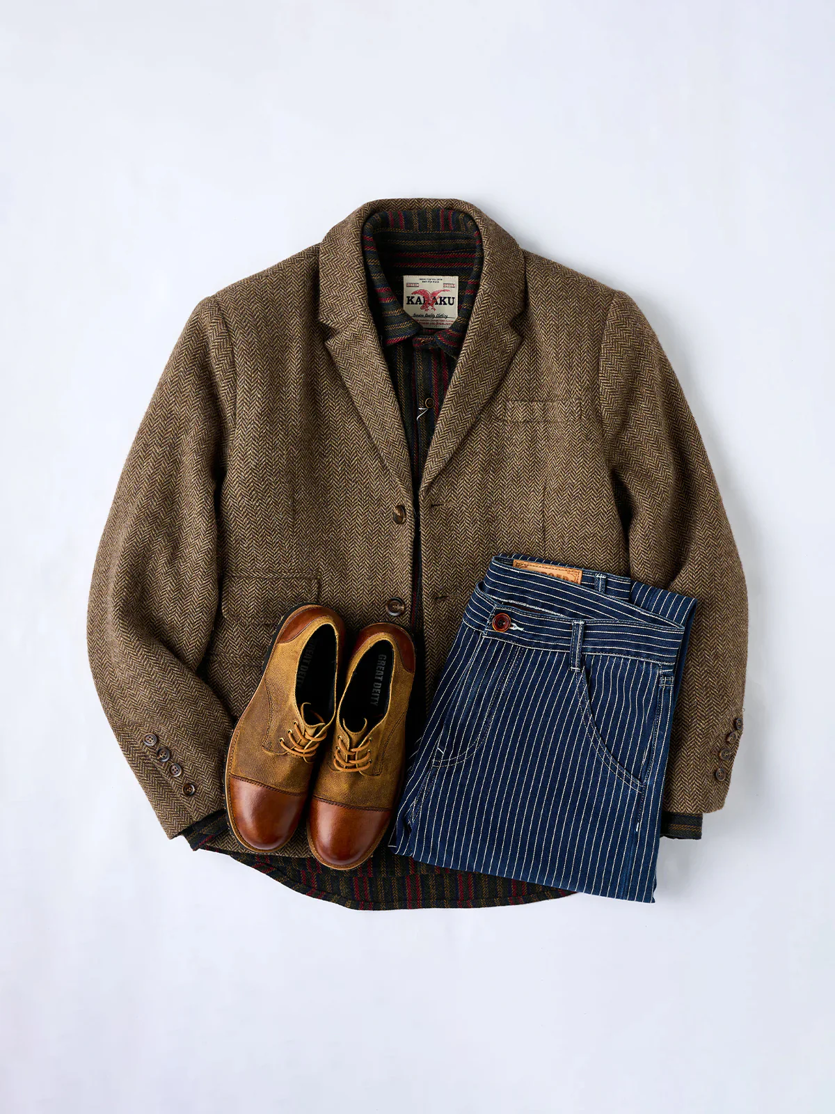 Wool-Blend Herringbone Tweed Tailored Jacket - Image 21