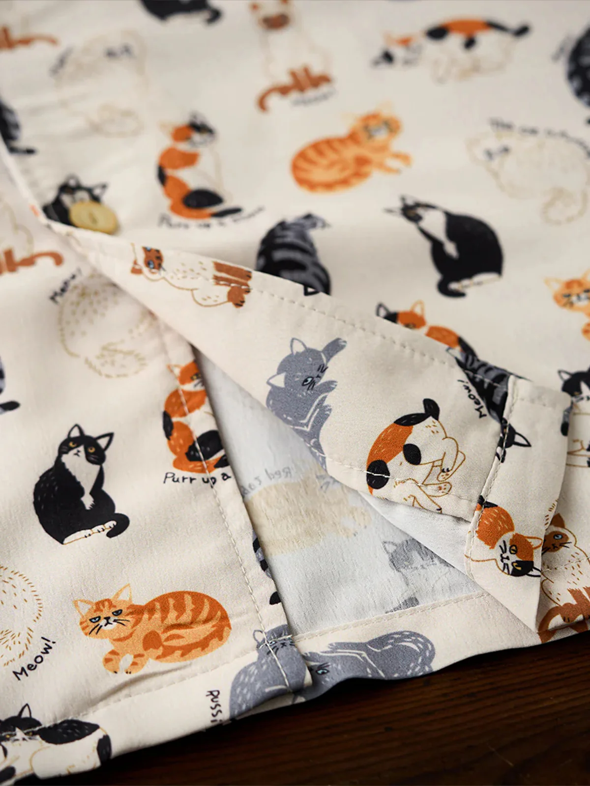 "Cat Encyclopedia" Hawaiian Camp Shirt - Image 10