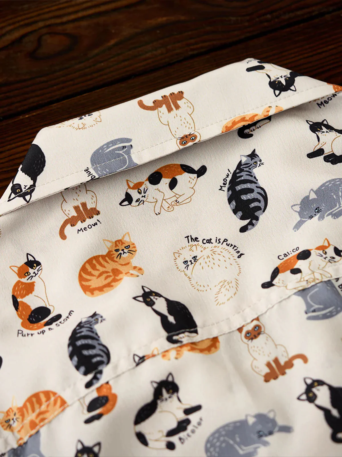 "Cat Encyclopedia" Hawaiian Camp Shirt - Image 13