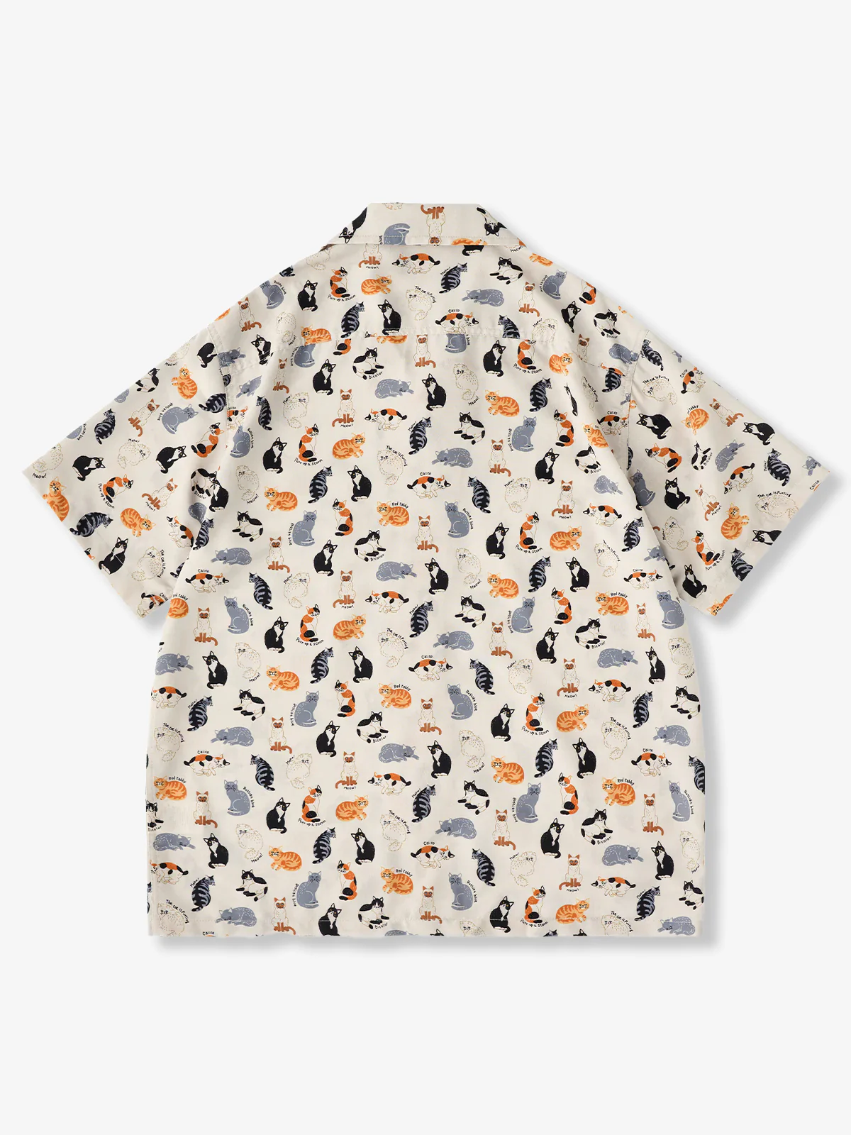 "Cat Encyclopedia" Hawaiian Camp Shirt - Image 3