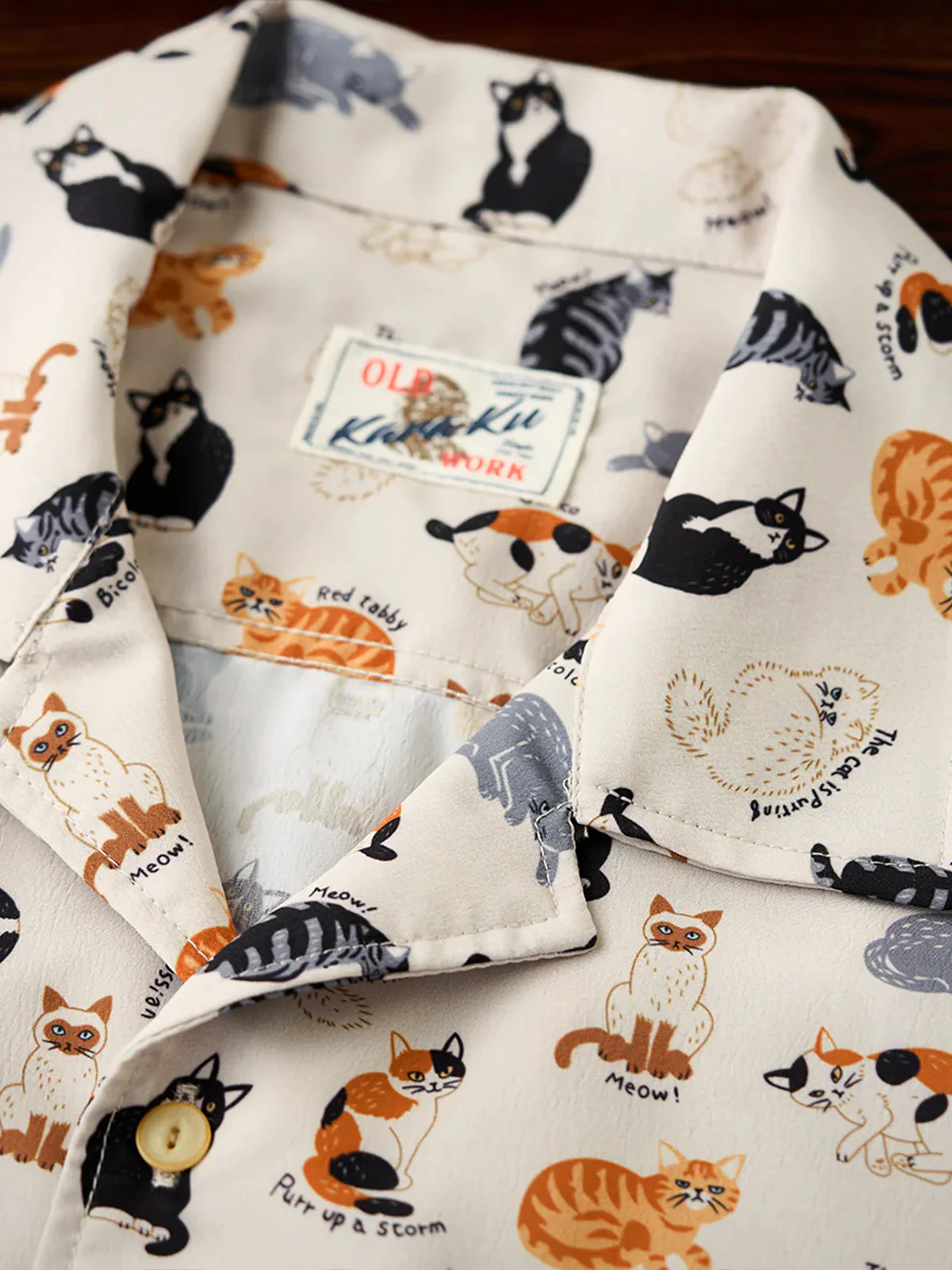 "Cat Encyclopedia" Hawaiian Camp Shirt - Image 7
