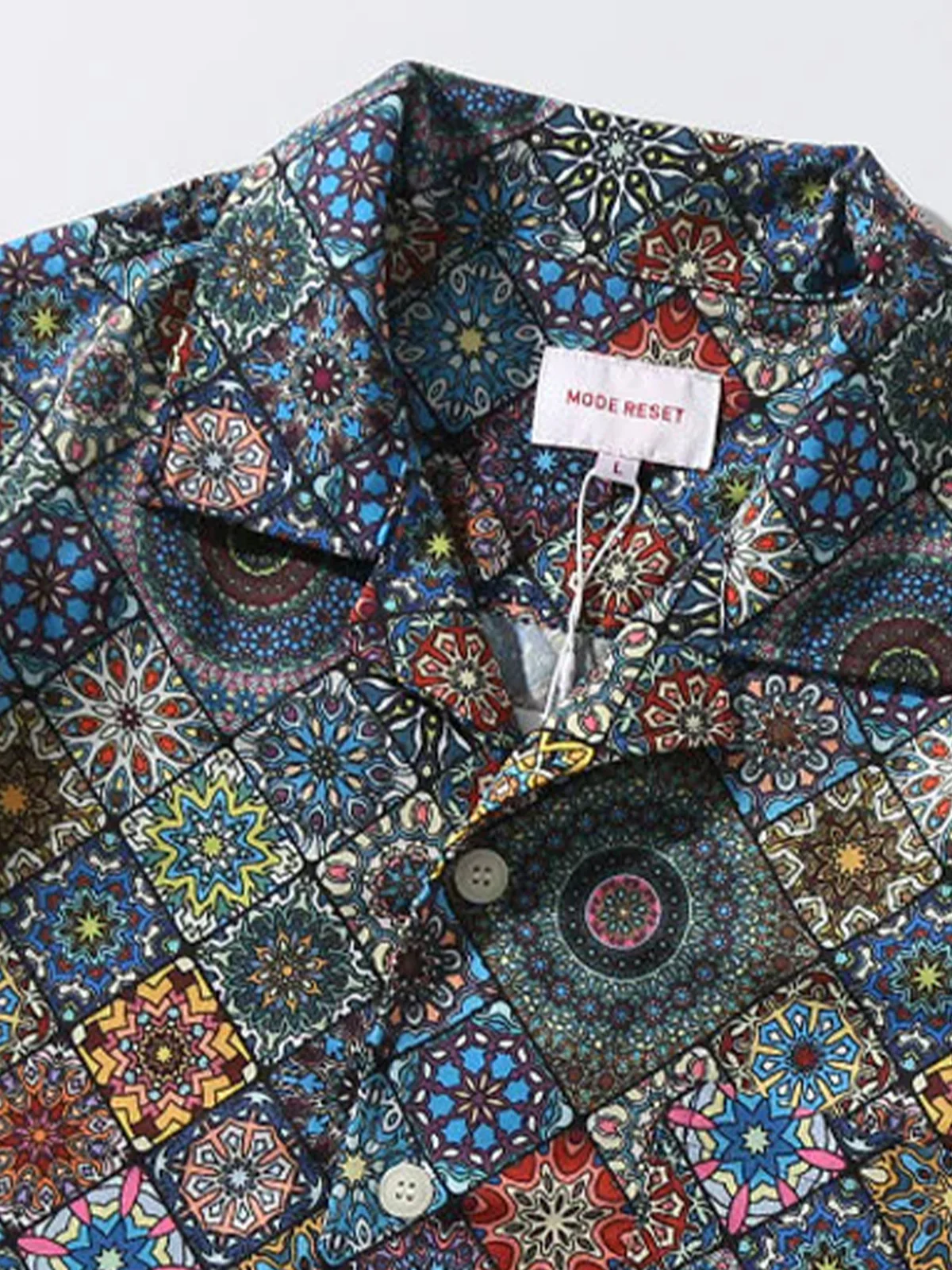 HAWAII ALOHA "Summer Kaleidoscope" all-over Hawaiian shirt - Image 8