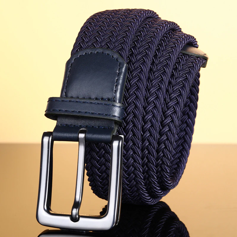 Handwoven Solid Color Stretch Belt - Image 4
