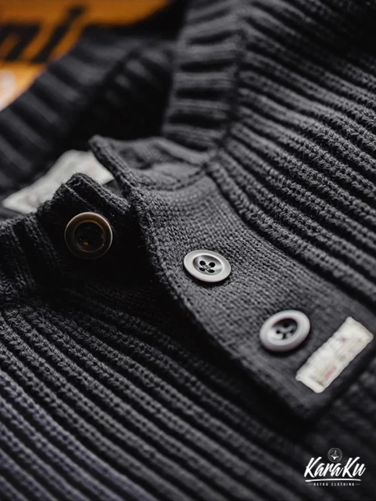 Ribbed Knit Henley Sweatshirt - Image 9