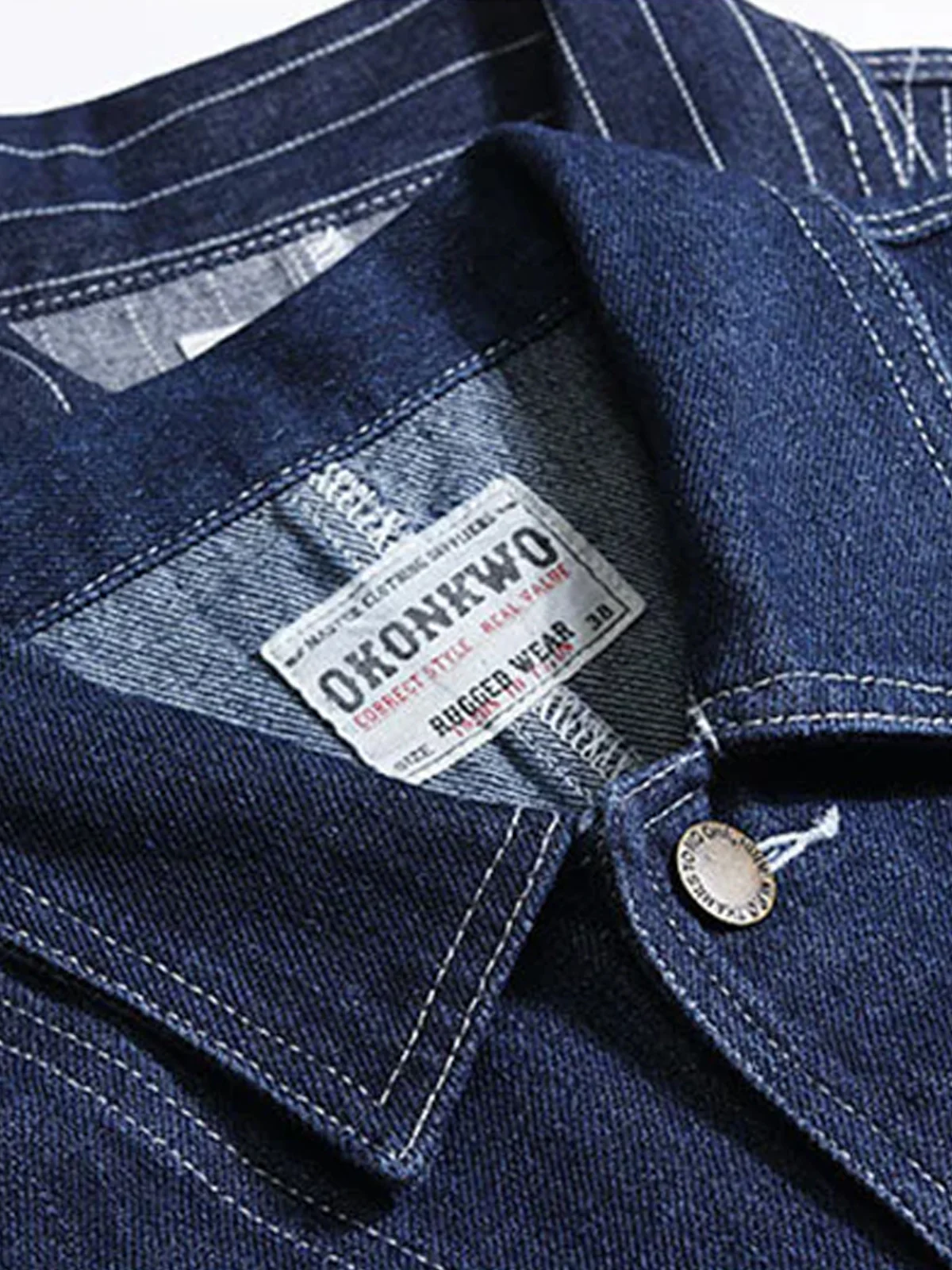 Casual American Style Wabash Denim Work Jacket - Image 5