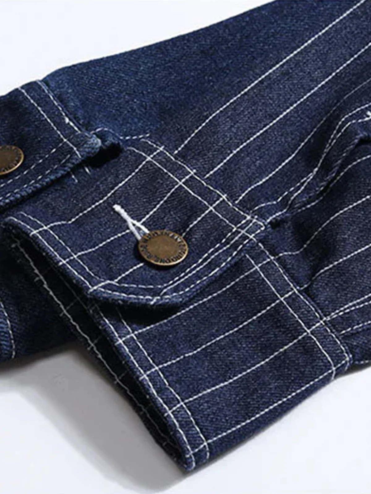 Casual American Style Wabash Denim Work Jacket - Image 7