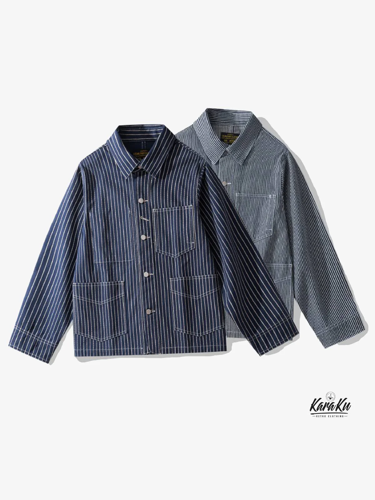 Wabash Stripe Denim Work Jacket - Image 5