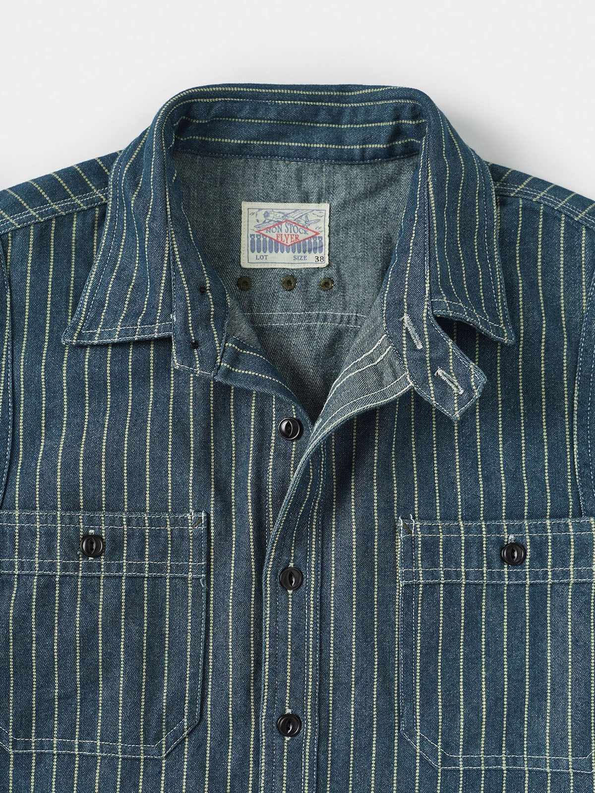 Wabash American Style Washed Stripe Work Shirt - Image 7