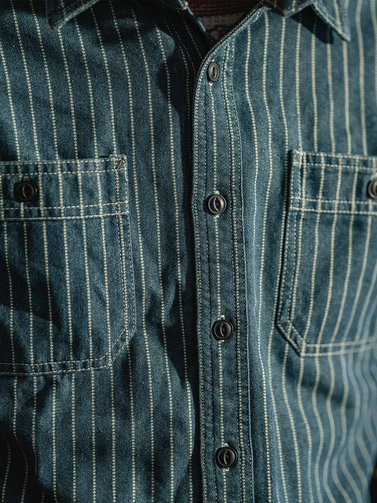 Wabash American Style Washed Stripe Work Shirt - Image 8