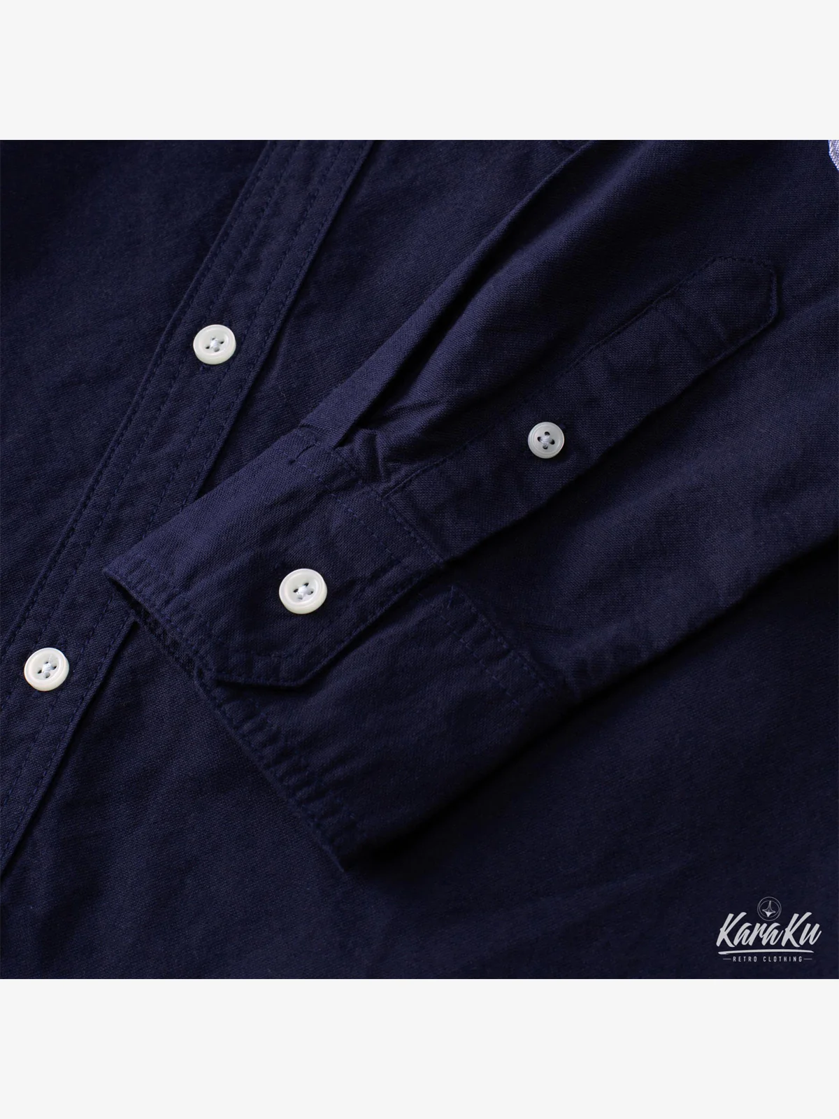 Elbow Patches Oxford Fabric Button-Down Shirt - Image 11