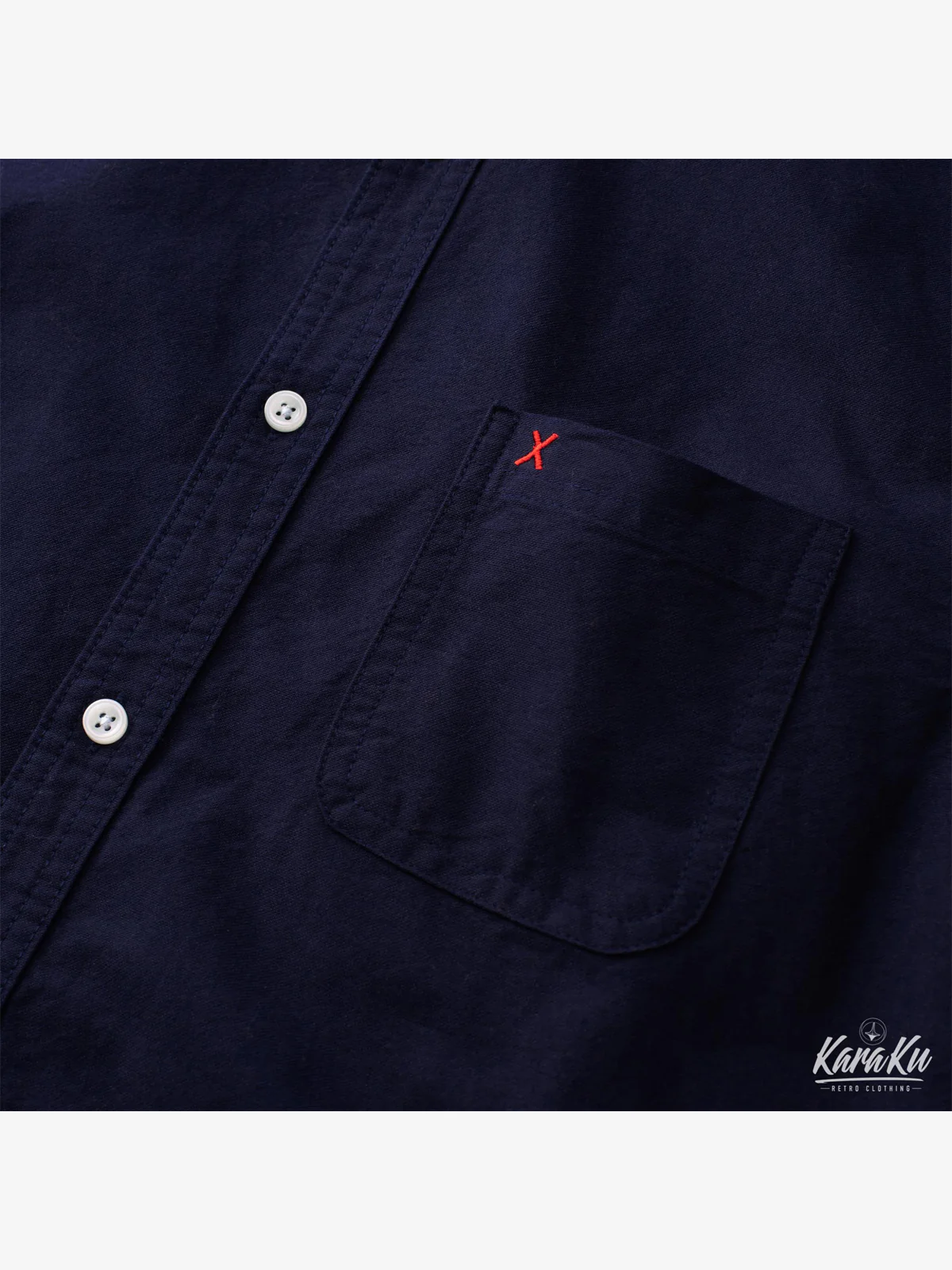 Elbow Patches Oxford Fabric Button-Down Shirt - Image 13