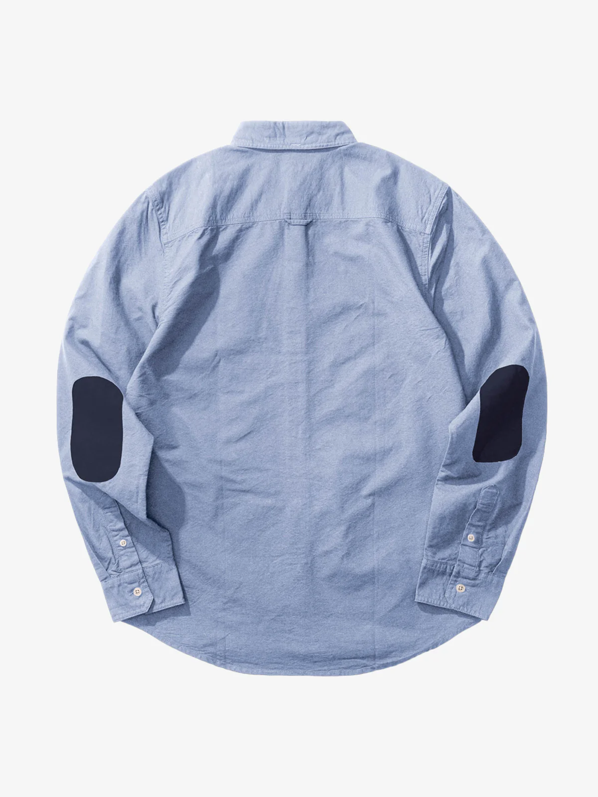 Elbow Patches Oxford Fabric Button-Down Shirt - Image 5