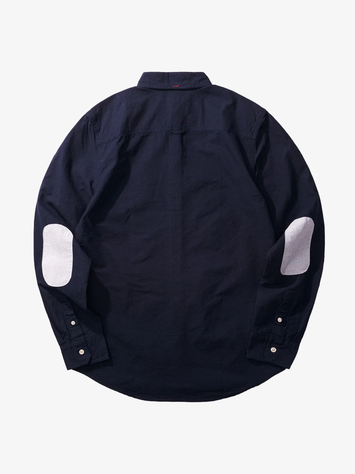 Elbow Patches Oxford Fabric Button-Down Shirt - Image 6