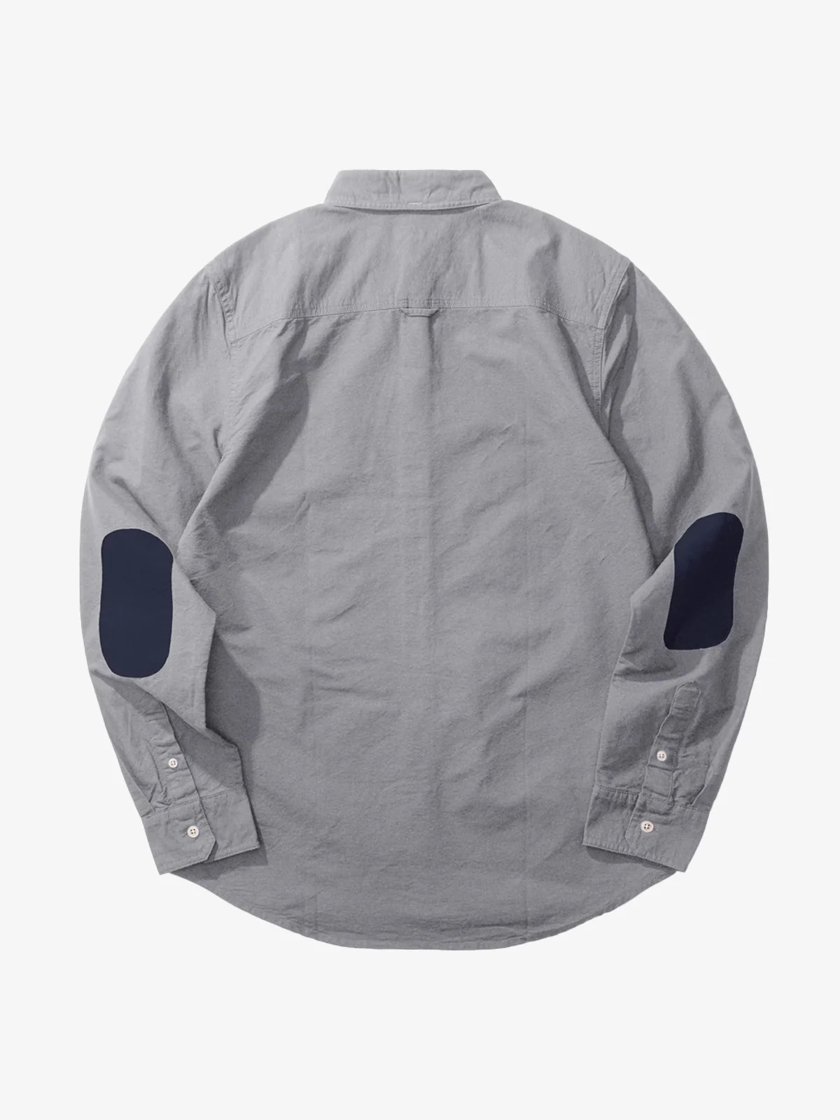 Elbow Patches Oxford Fabric Button-Down Shirt - Image 7