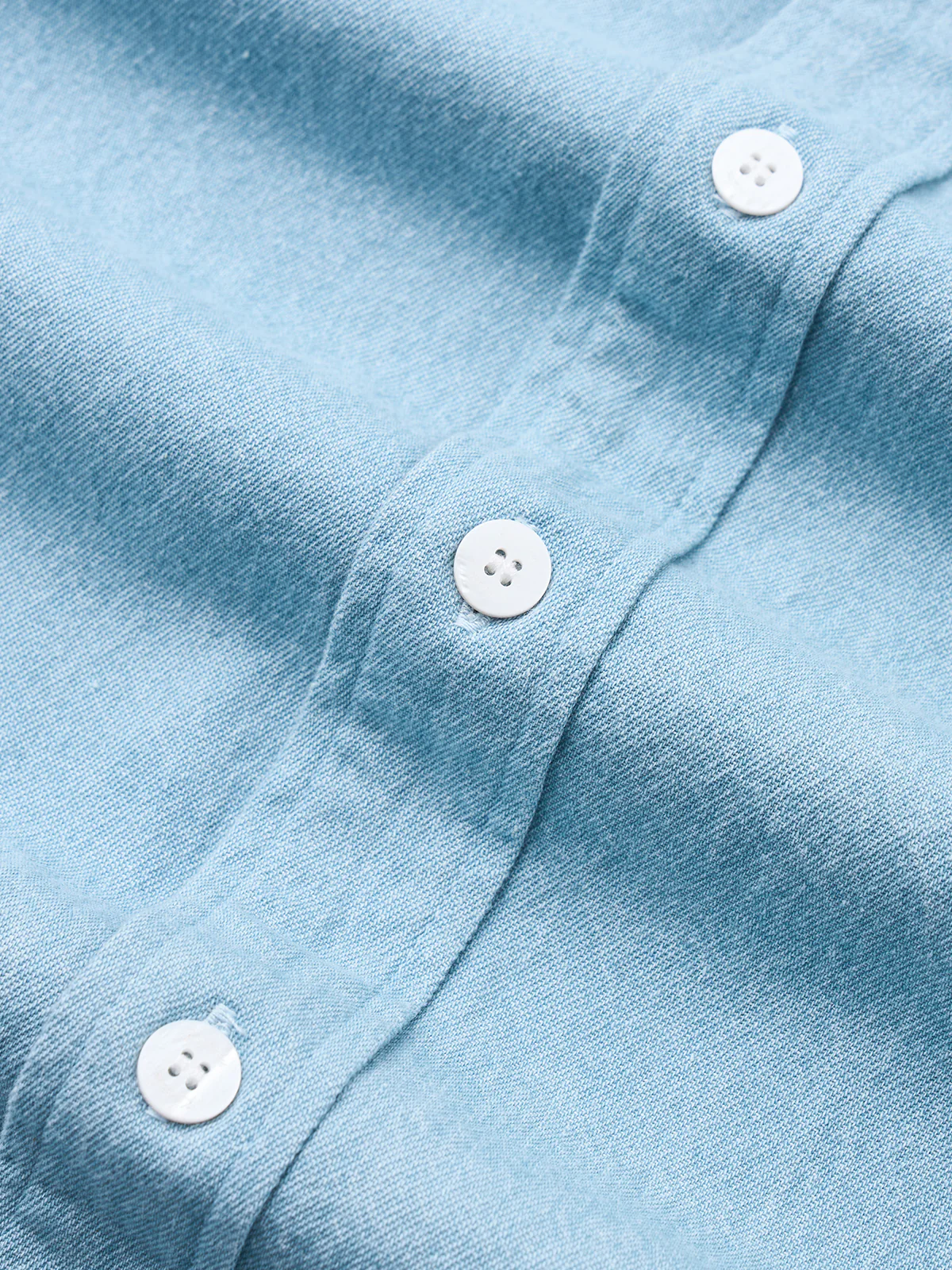 Classic Denim Blue Cotton Shirt - Image 4