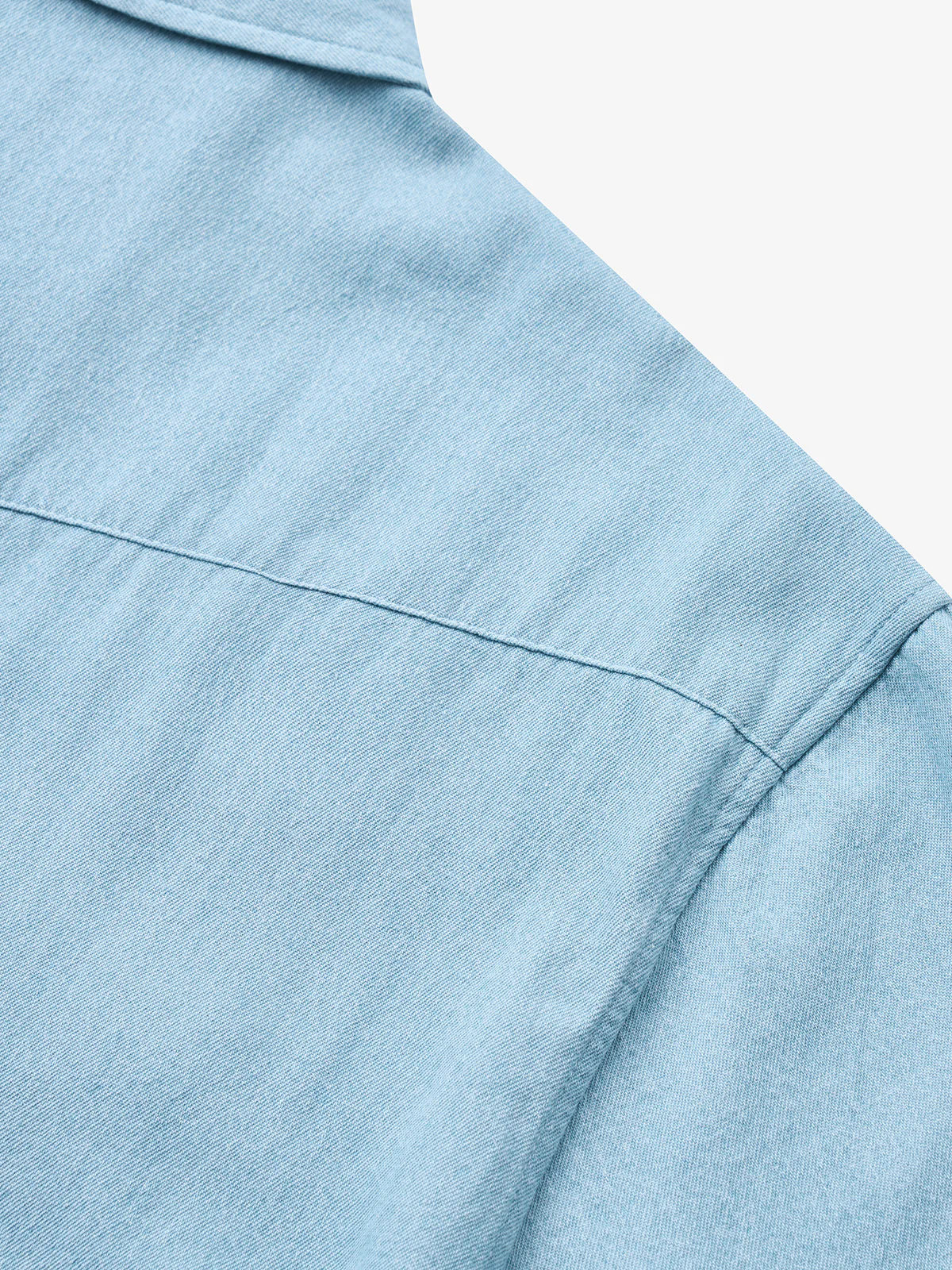 Classic Denim Blue Cotton Shirt - Image 9