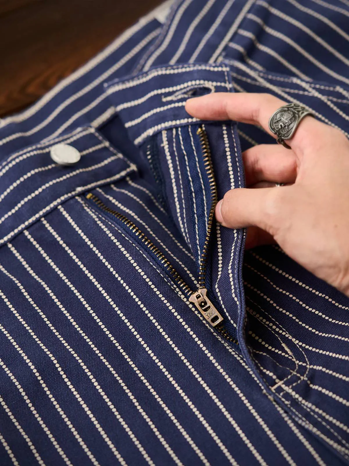 Solid Color & Wabash Stripe Work Pants - Image 12