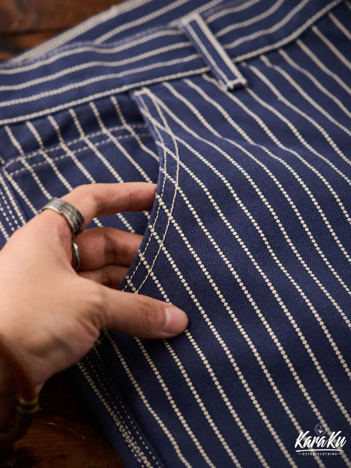 Solid Color & Wabash Stripe Work Pants - Image 13