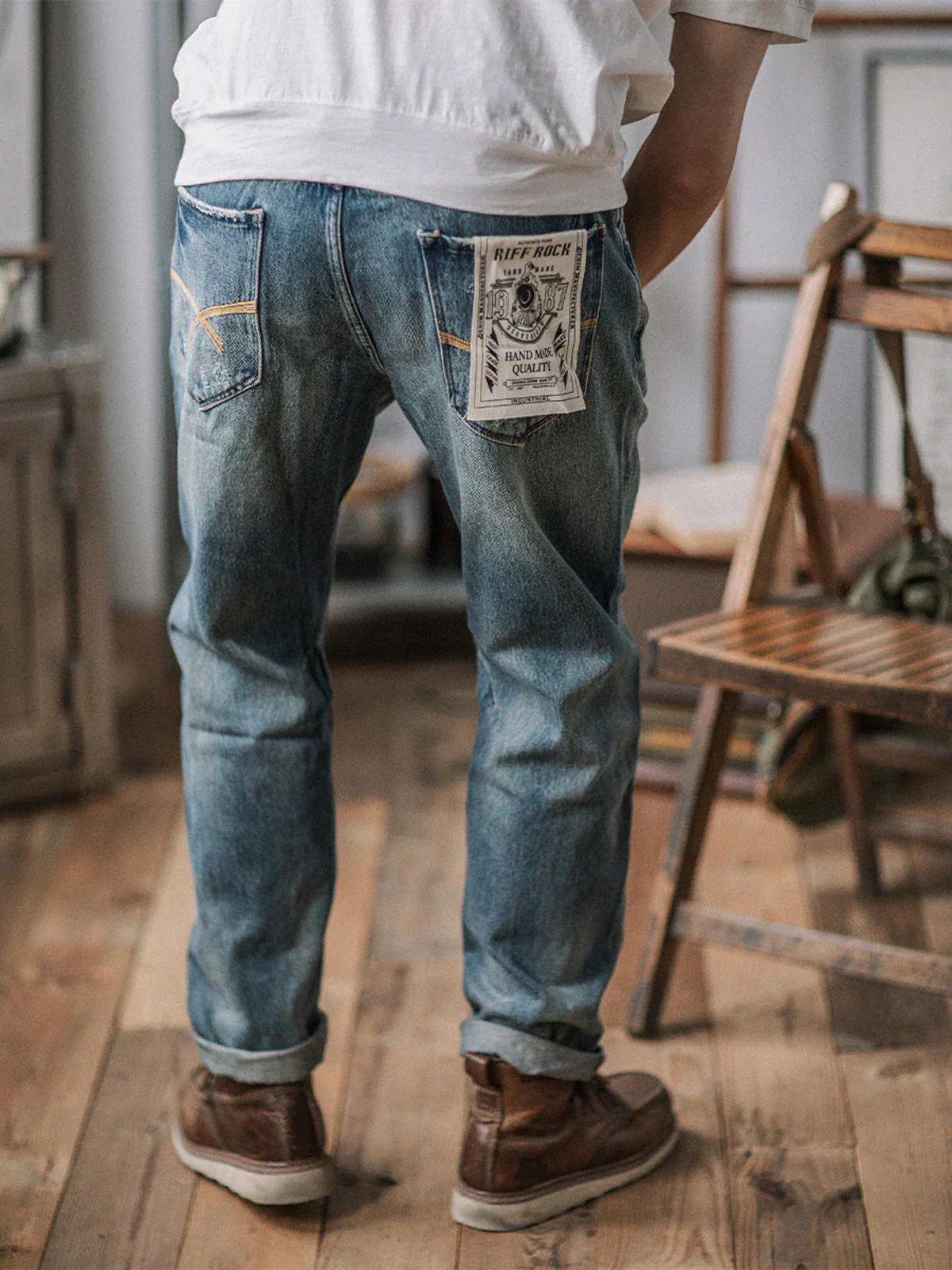 Casual Straight Tapered Jeans - Image 3