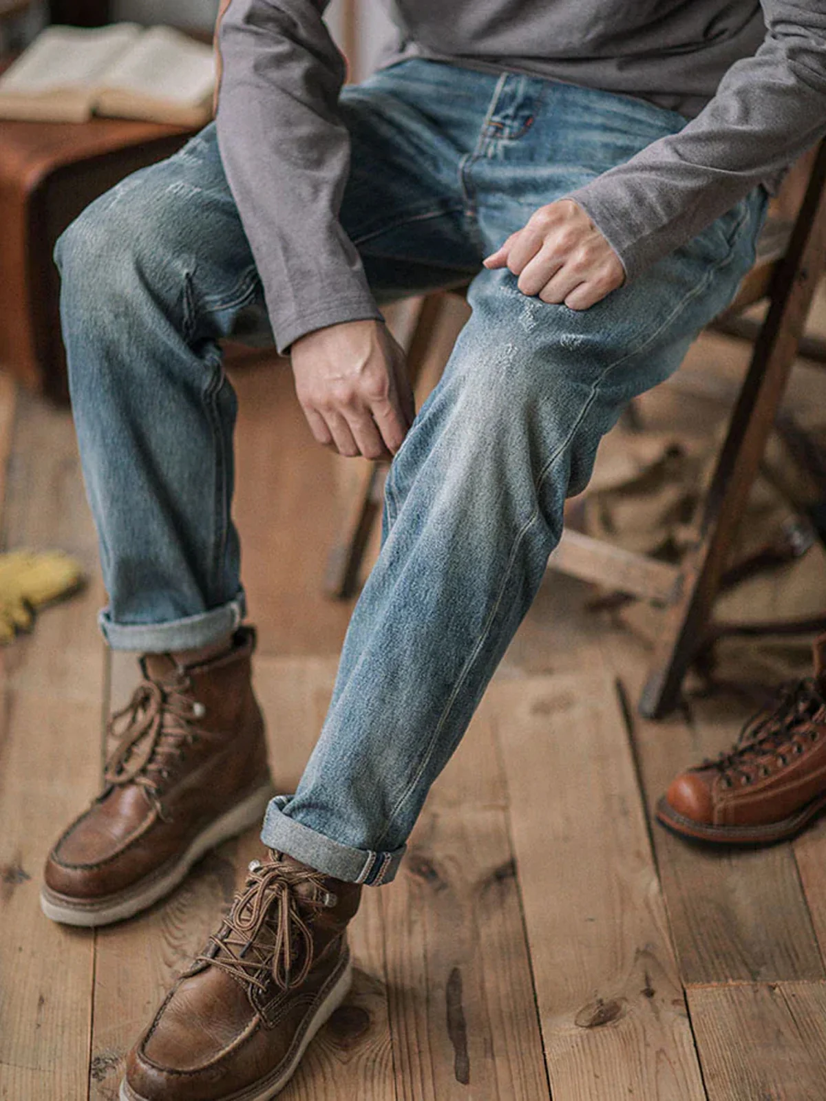 Casual Straight Tapered Jeans - Image 4