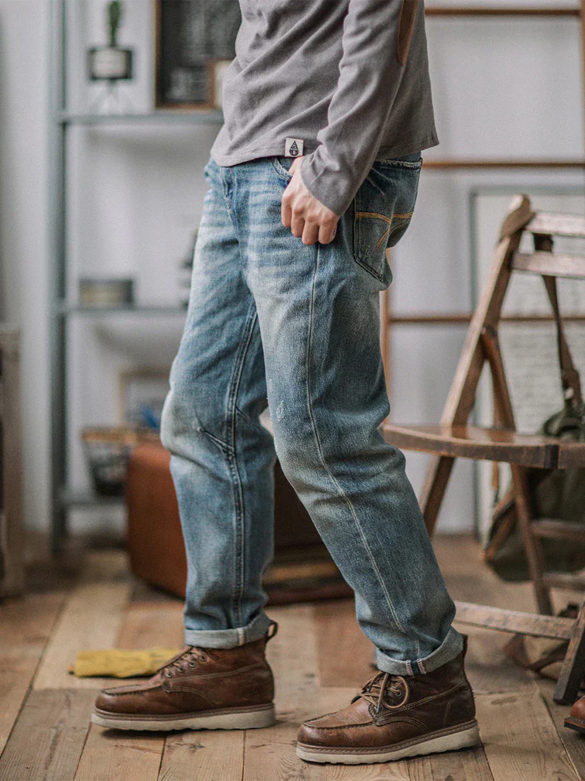 Casual Straight Tapered Jeans - Image 6