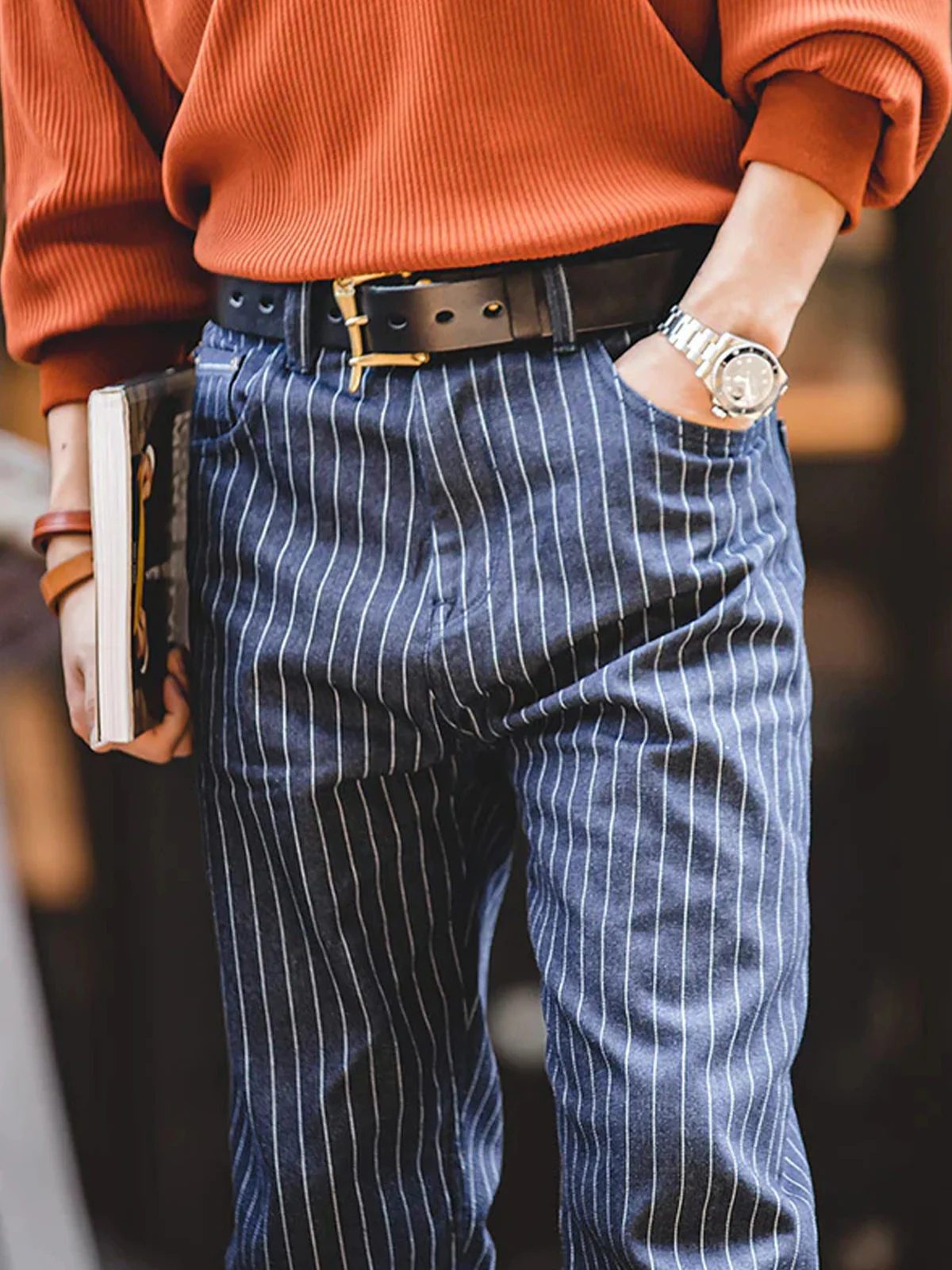 1920s Wabash Stripe Work Pants - Image 4