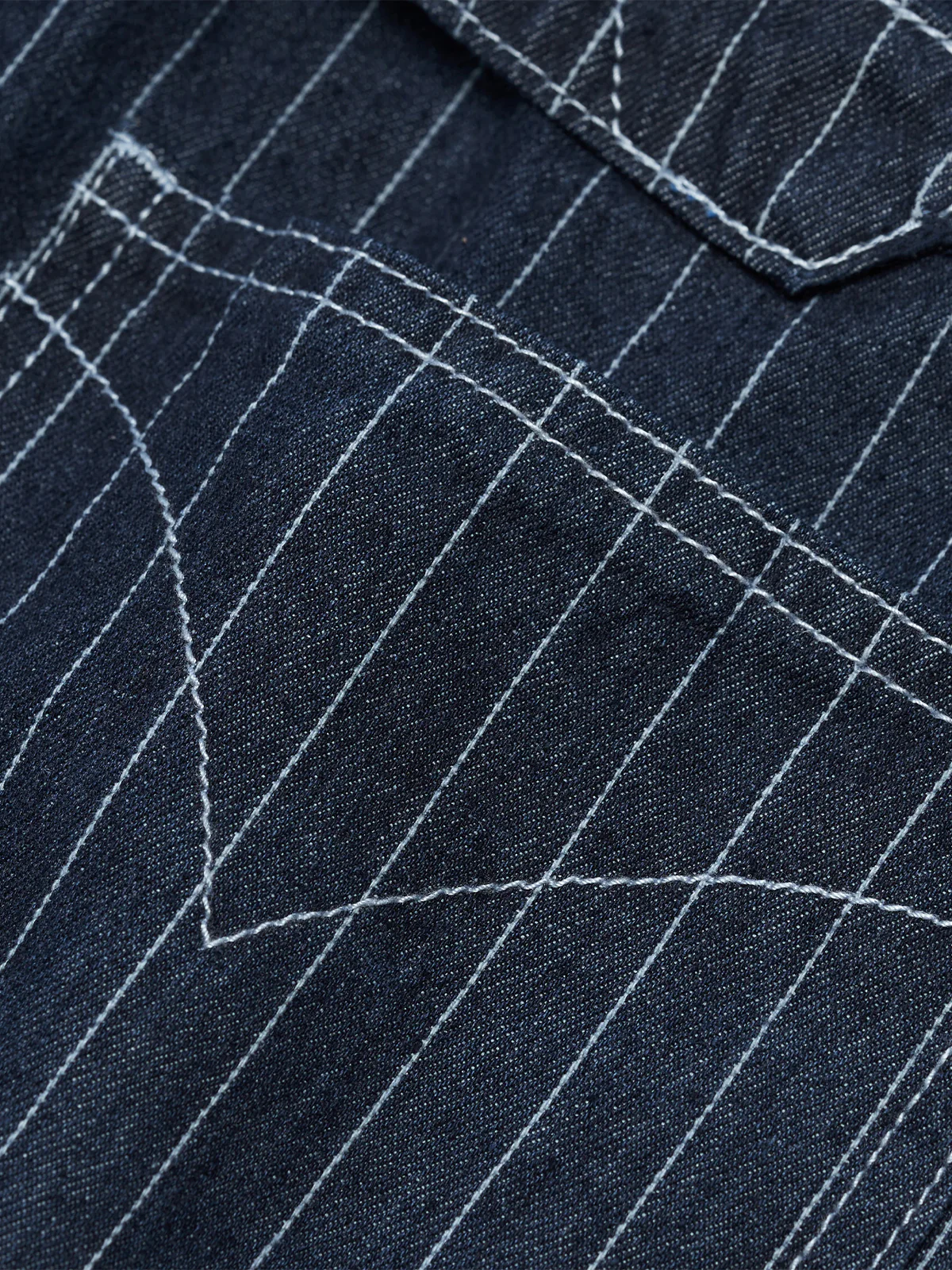 Classic Striped Wabash Suspenders Work Pants - Image 17