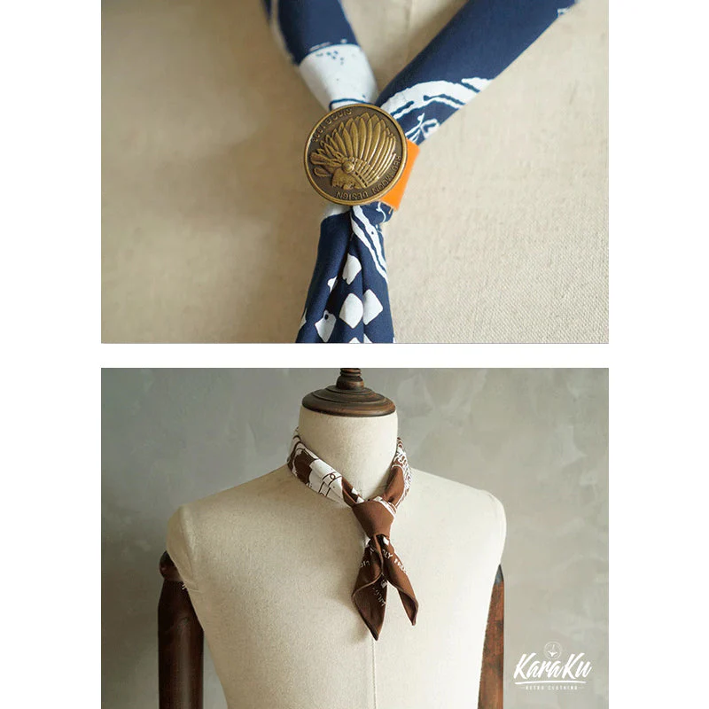 Biker Style Harley Print Cotton Scarf - Image 14