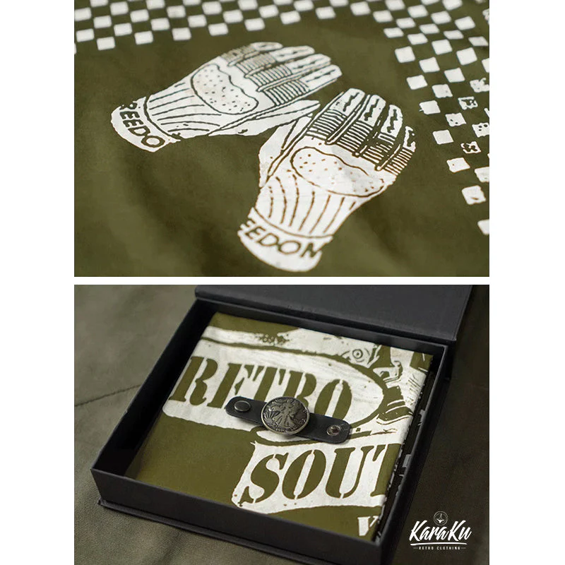 Biker Style Harley Print Cotton Scarf - Image 7