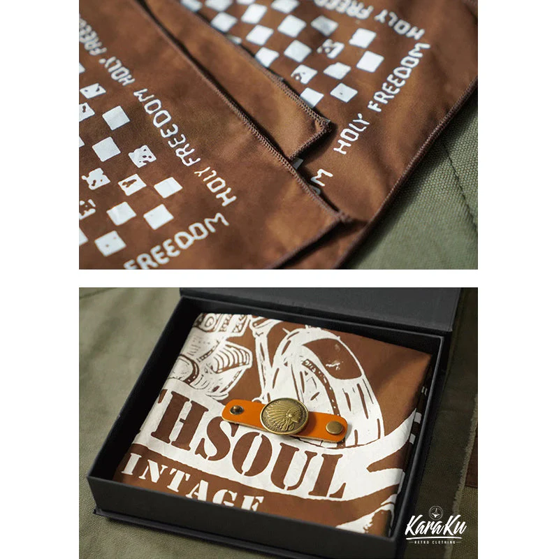 Biker Style Harley Print Cotton Scarf - Image 9