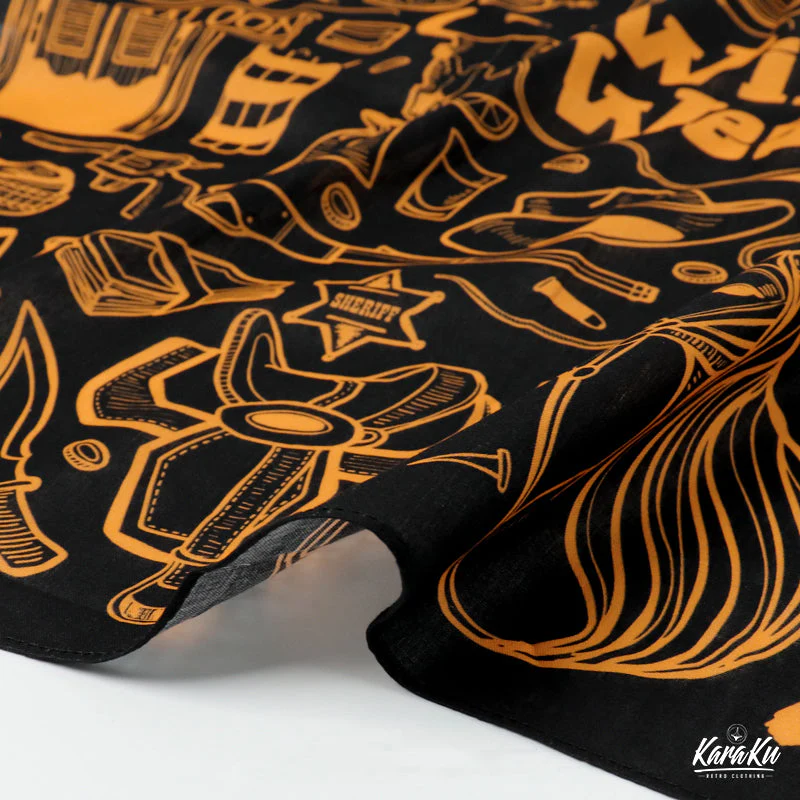 Wild West Retro Cotton Bandana with Clip - Image 8