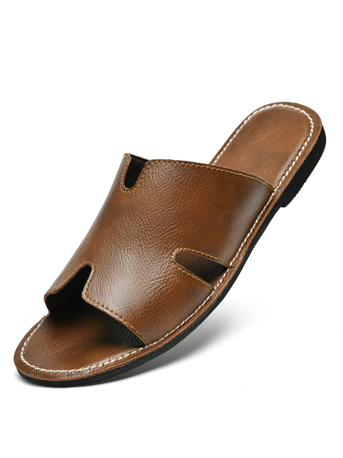 Fashion Leather Slip-On Sandals - Image 3