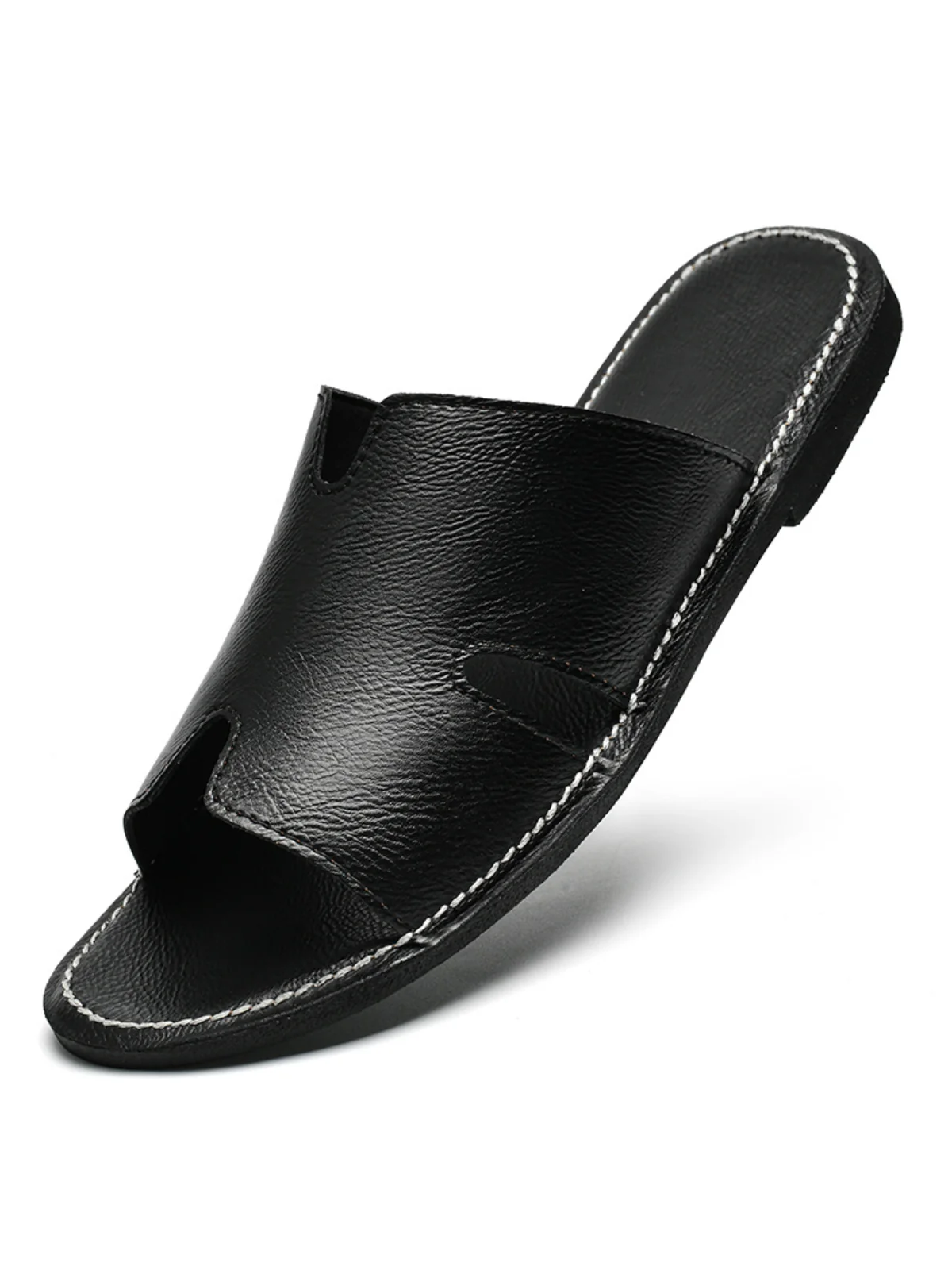 Fashion Leather Slip-On Sandals - Image 4