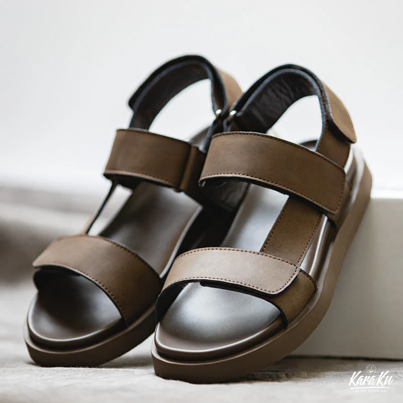 Cow Leather Velcro Sandals - Image 4
