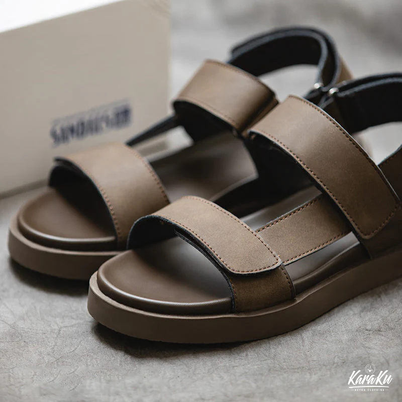 Cow Leather Velcro Sandals - Image 6
