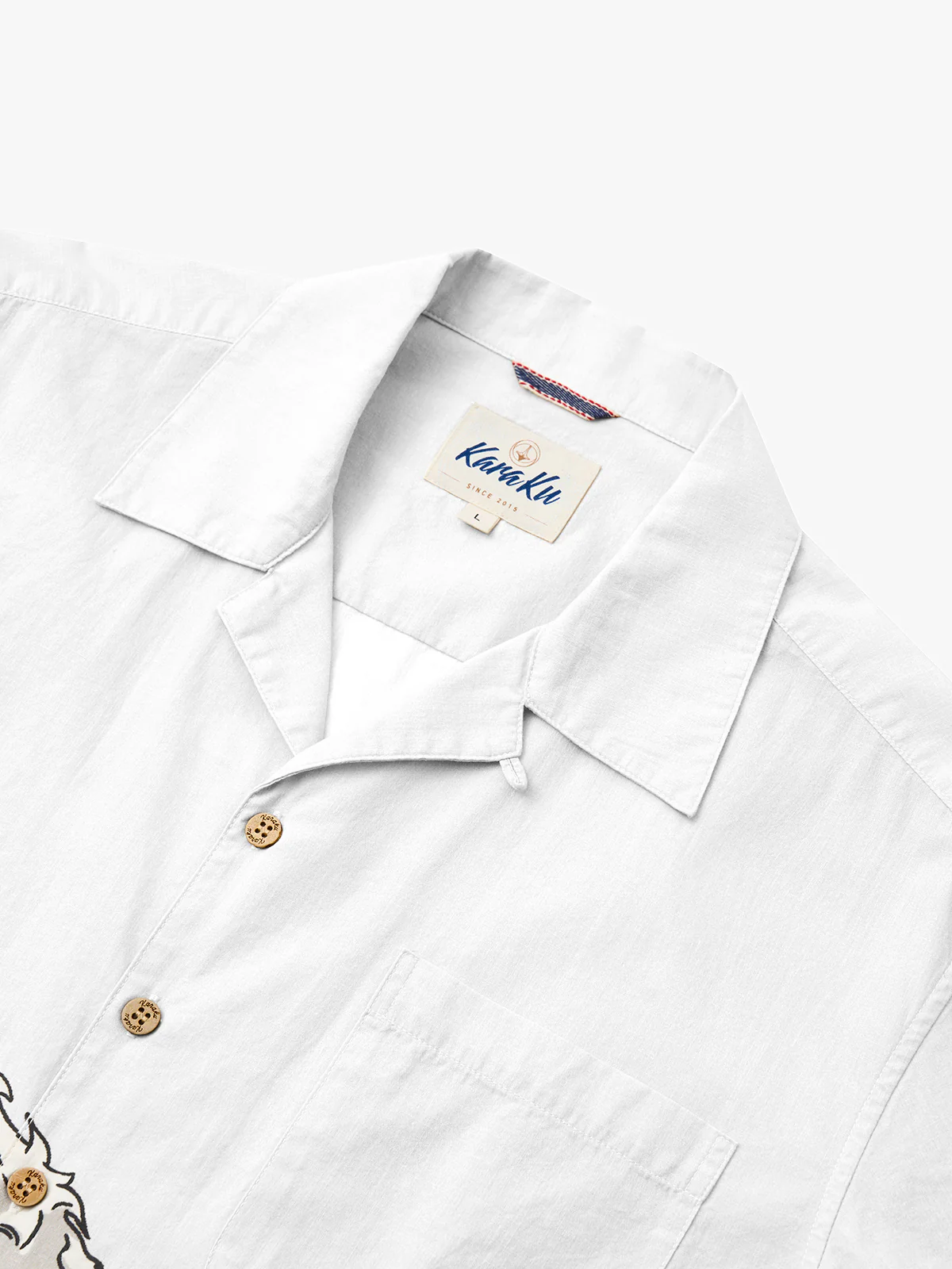 The Cat That Turns Into a Wave Cotton Camp Shirt - Image 3