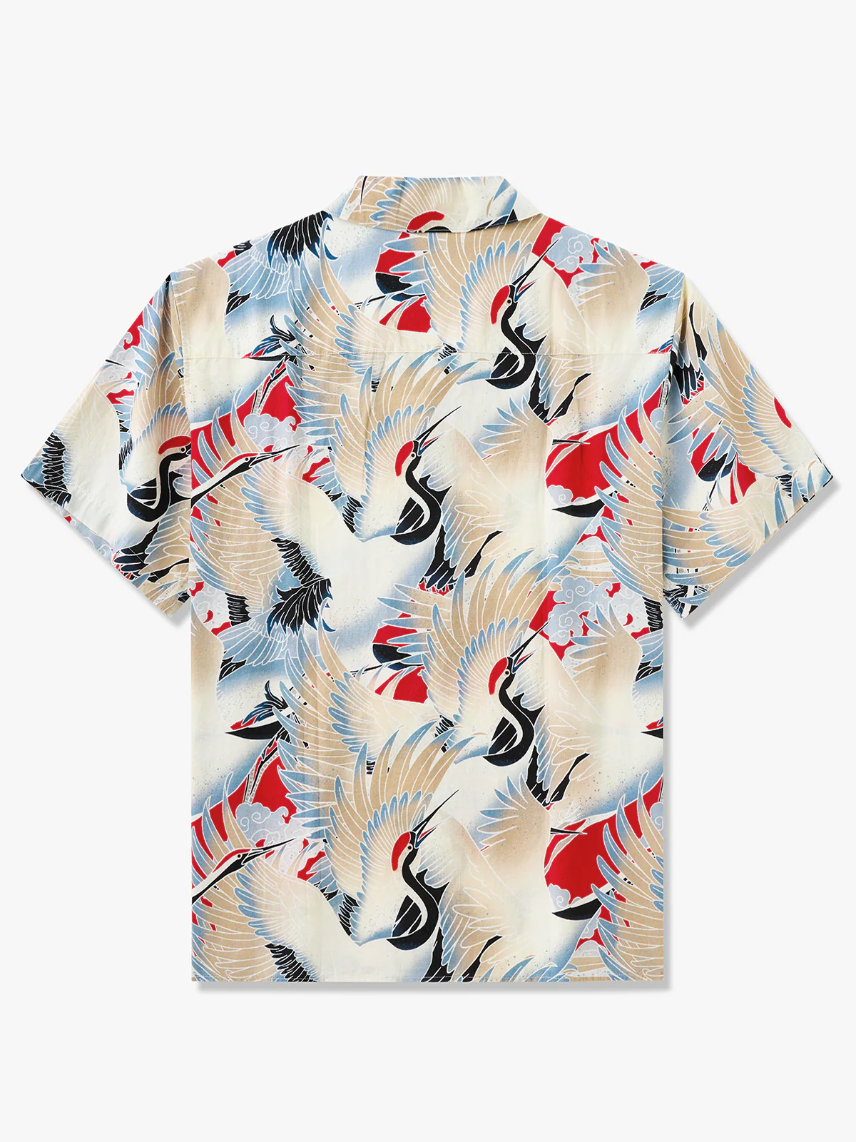 Rising Sun Flying Crane Cotton Camp Shirt - Image 3