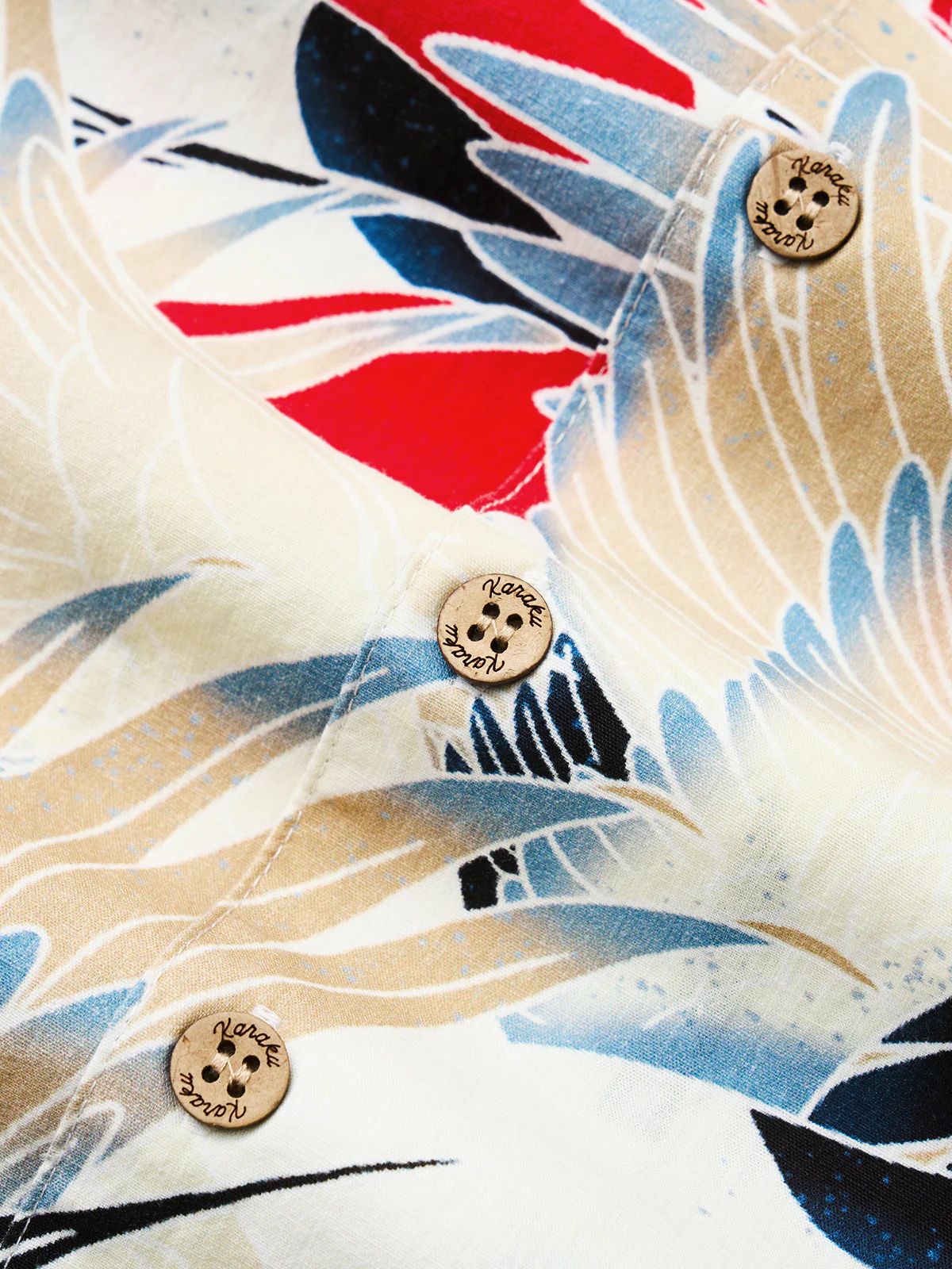 Rising Sun Flying Crane Cotton Camp Shirt - Image 4