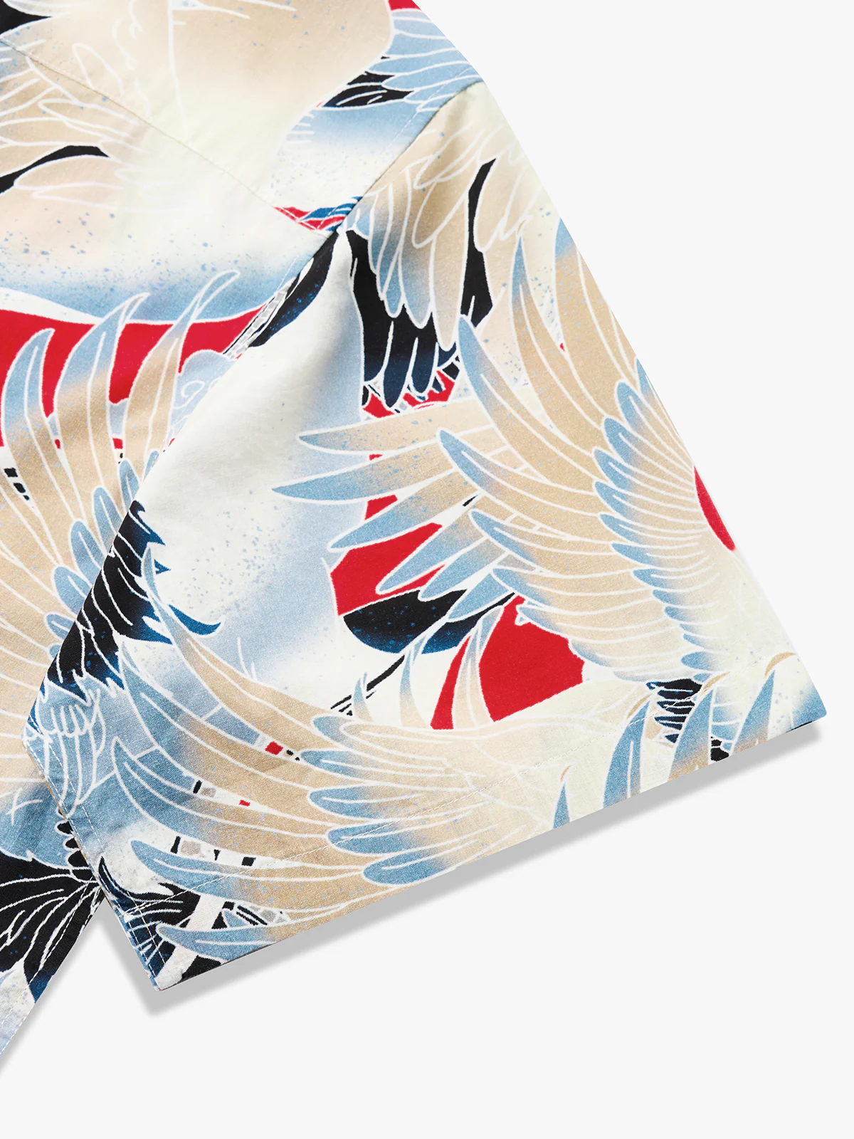 Rising Sun Flying Crane Cotton Camp Shirt - Image 5