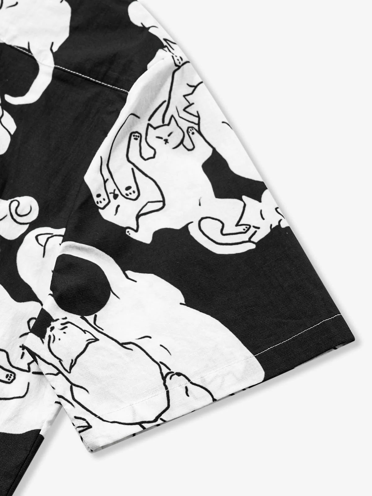 Cat & Skull Cotton Camp Shirt - Image 8