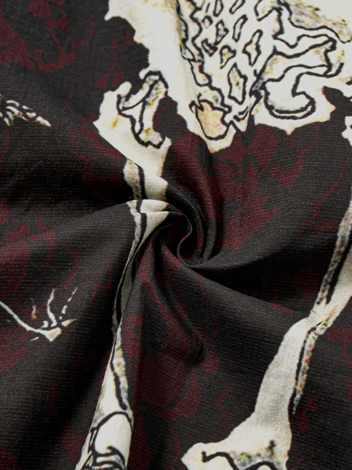 Hundreds Of Dancing Skeletons Cotton Camp Shirt - Image 7