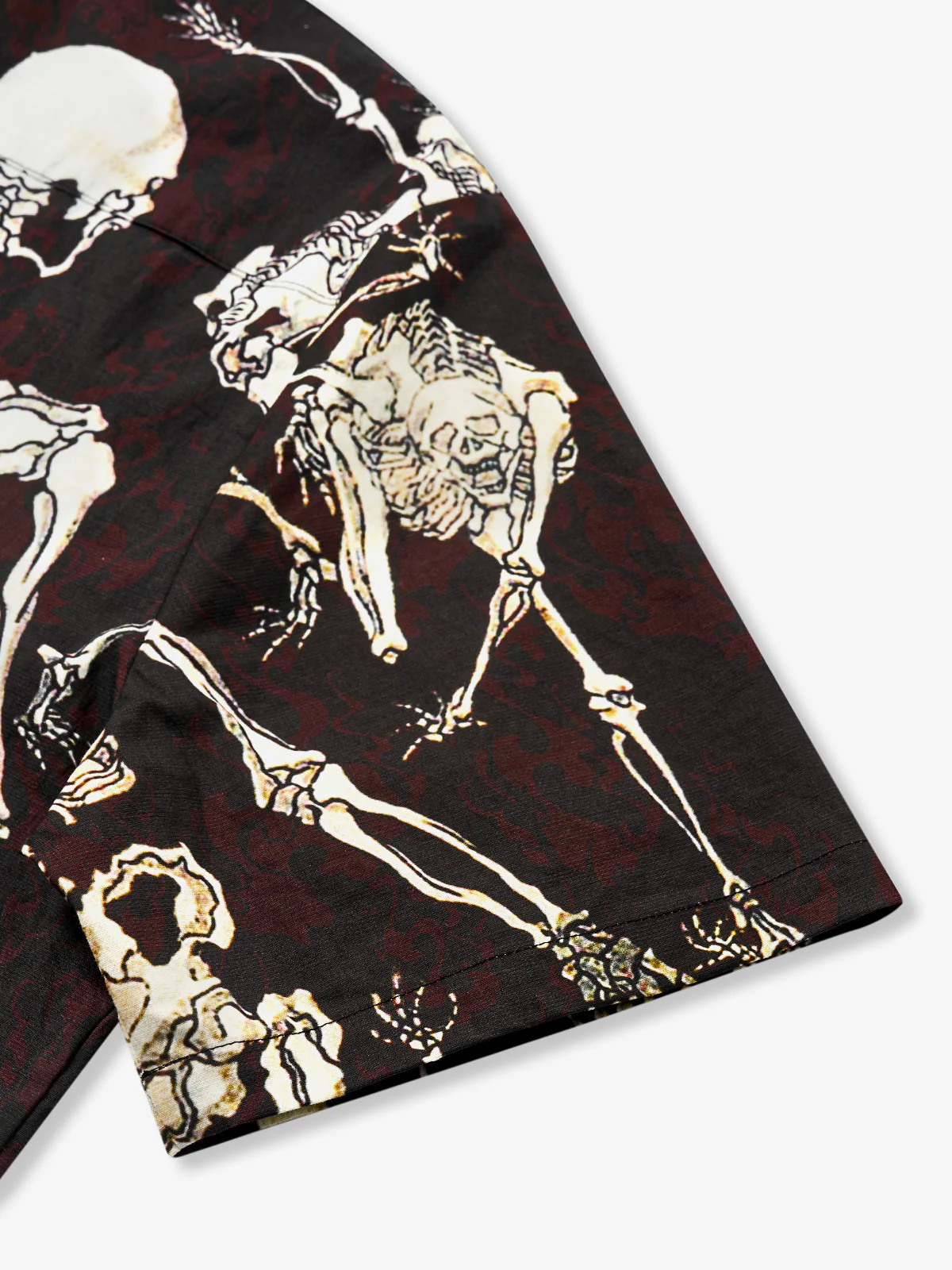 Hundreds Of Dancing Skeletons Cotton Camp Shirt - Image 8