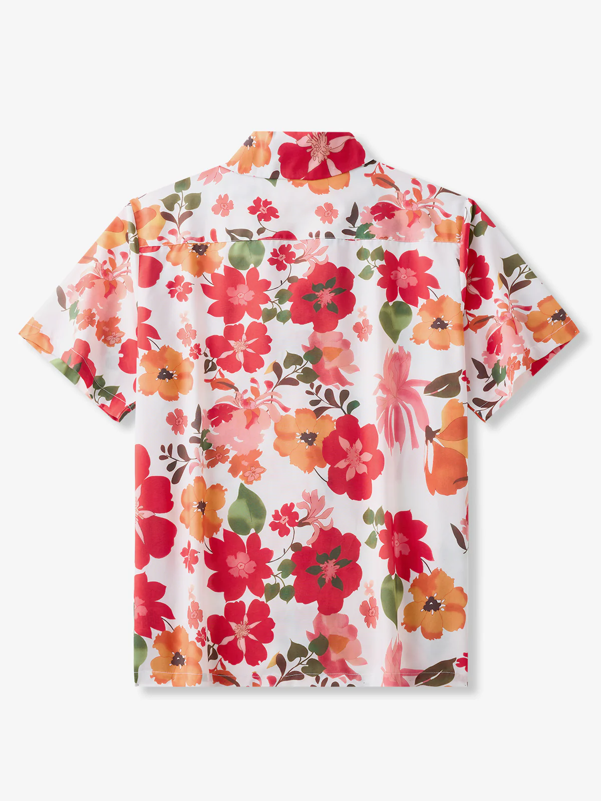 Resort Vibrant Floral Print Cotton Camp Shirt - Image 3