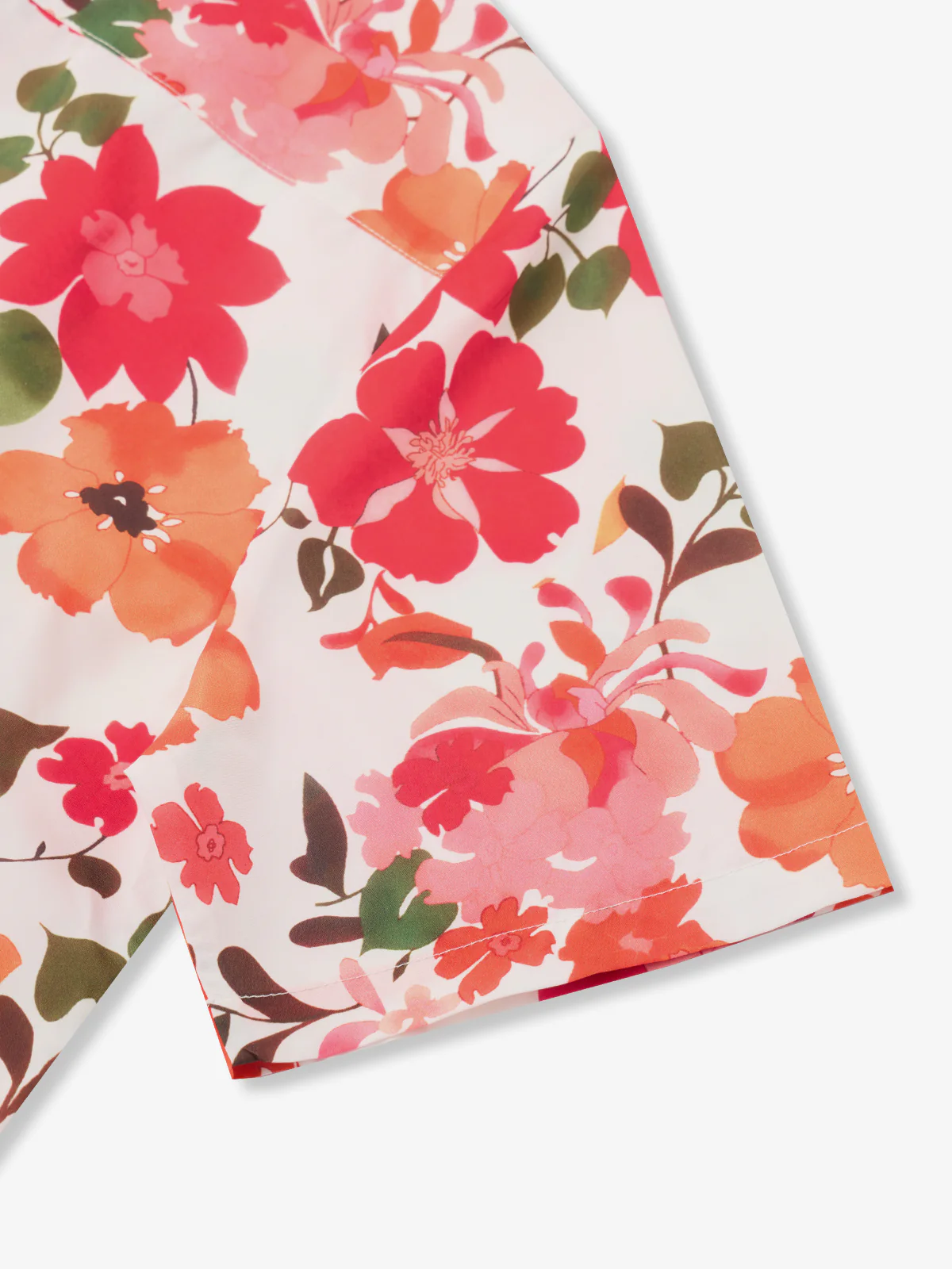 Resort Vibrant Floral Print Cotton Camp Shirt - Image 5