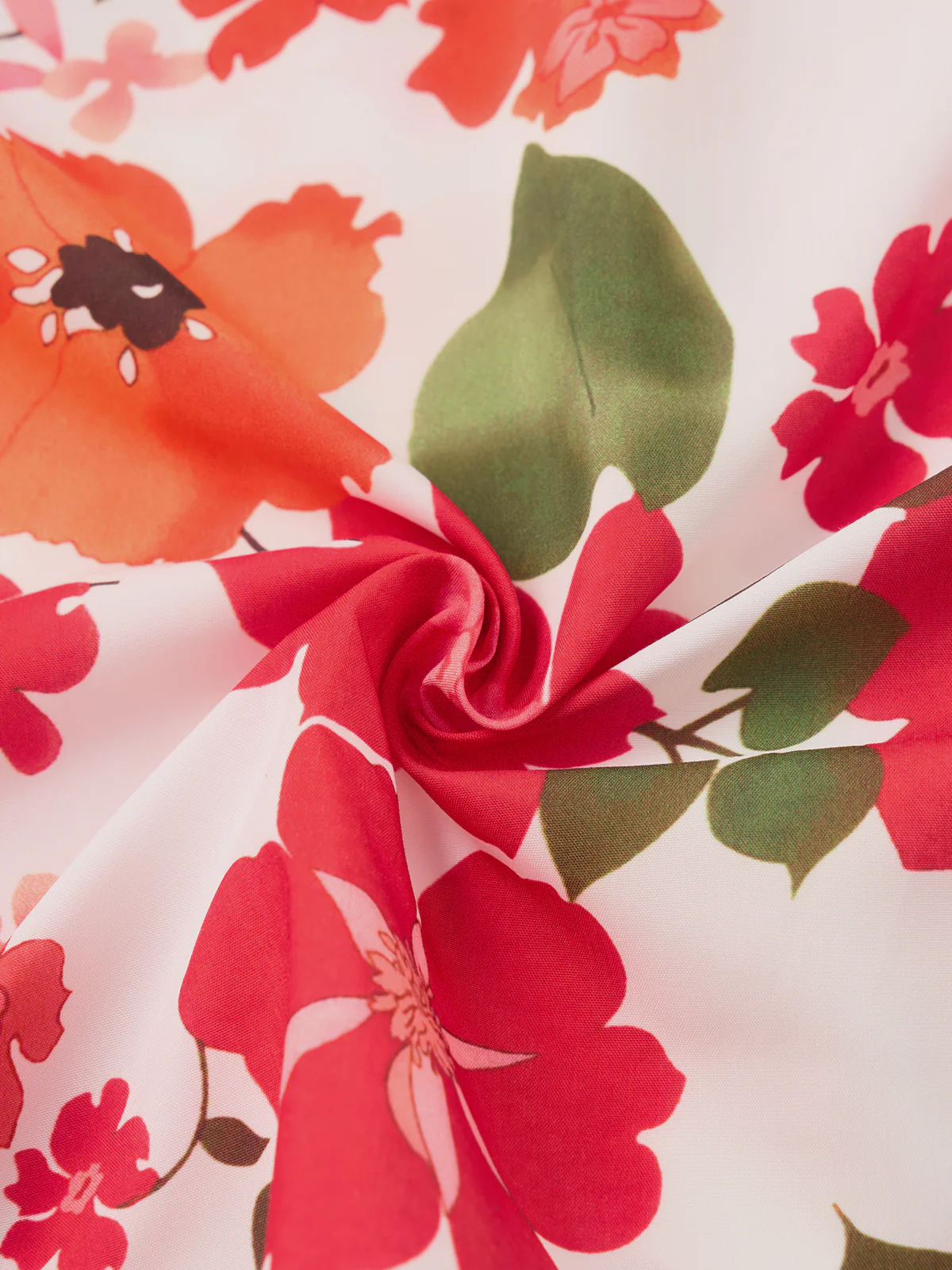 Resort Vibrant Floral Print Cotton Camp Shirt - Image 7