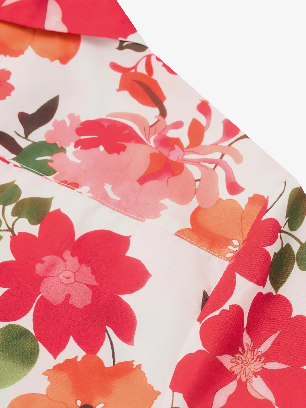 Resort Vibrant Floral Print Cotton Camp Shirt - Image 8