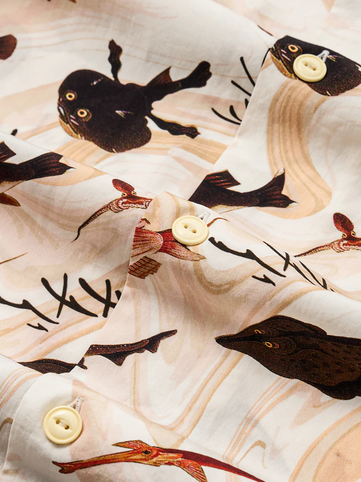 Illustrations Octopus Cotton Camp Shirt - Image 4