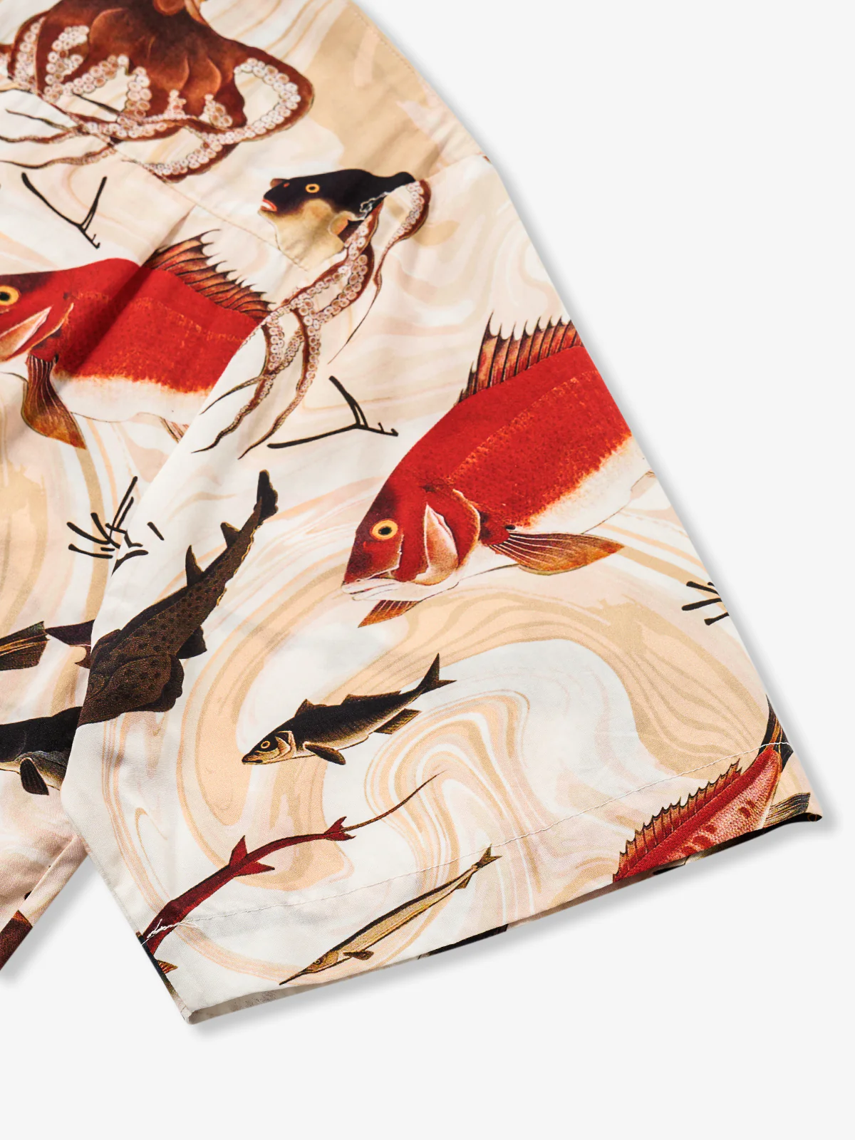 Illustrations Octopus Cotton Camp Shirt - Image 5