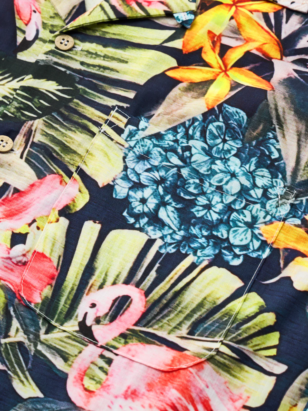 Tropical Paradise Rainforest Cotton Camp Shirt - Image 4